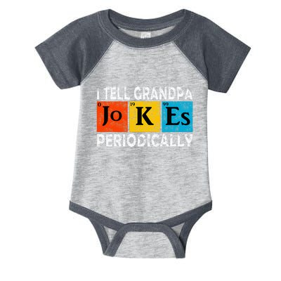 Chemistry Chemist Vintage I Tell Grandpa Jokes Periodically Infant Baby Jersey Bodysuit