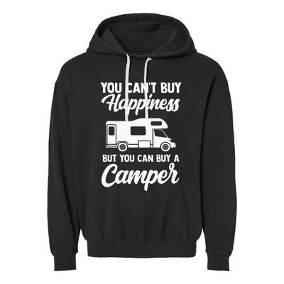 Camping caravan van vintage in caravan caravan Garment-Dyed Fleece Hoodie