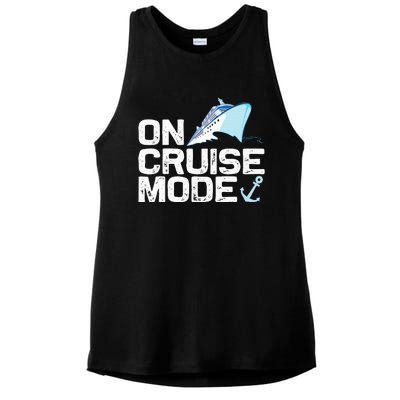 Cool Cruising Vacay Mode Cruise Vacation Trip Ladies PosiCharge Tri-Blend Wicking Tank