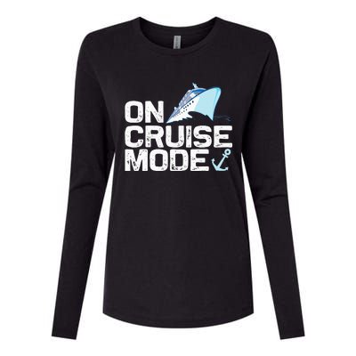 Cool Cruising Vacay Mode Cruise Vacation Trip Womens Cotton Relaxed Long Sleeve T-Shirt