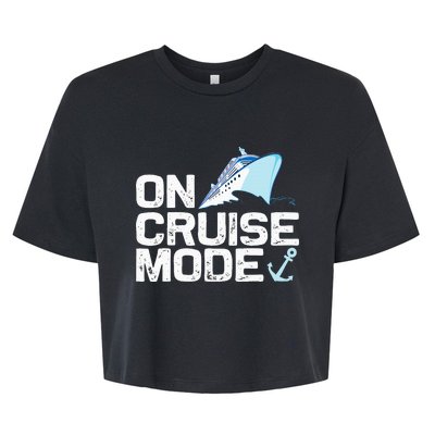 Cool Cruising Vacay Mode Cruise Vacation Trip Bella+Canvas Jersey Crop Tee