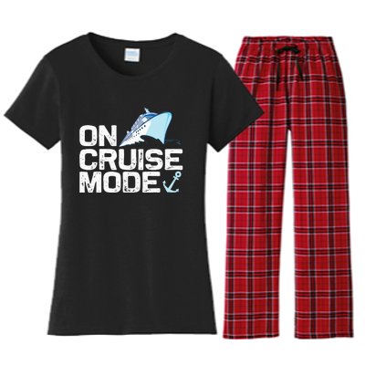 Cool Cruising Vacay Mode Cruise Vacation Trip Women's Flannel Pajama Set