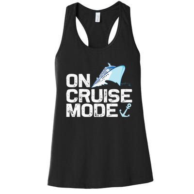 Cool Cruising Vacay Mode Cruise Vacation Trip Women's Racerback Tank