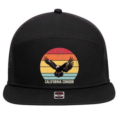 California Condor Vintage California Condor 7 Panel Mesh Trucker Snapback Hat