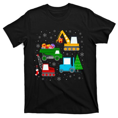 Christmas Construction Vehicles Xmas T-Shirt