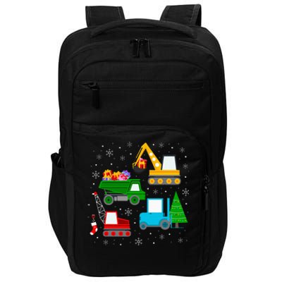 Christmas Construction Vehicles Xmas Impact Tech Backpack