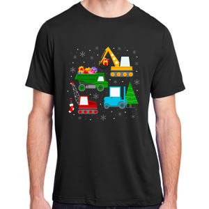 Christmas Construction Vehicles Xmas Adult ChromaSoft Performance T-Shirt