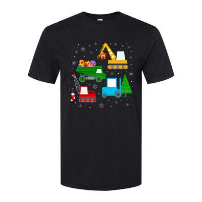 Christmas Construction Vehicles Xmas Softstyle® CVC T-Shirt