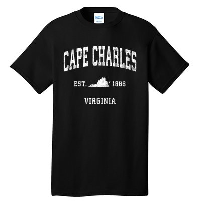 Cape Charles Virginia Va Vintage Athletic Sports Tall T-Shirt