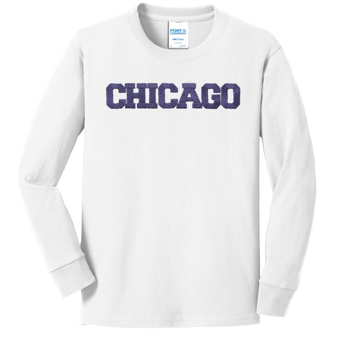 Chicago City Varsity Kids Long Sleeve Shirt