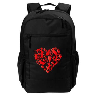 Cute Cat Valentines Day Cat Heart Happy MeowentineS Day Gift Backpack
