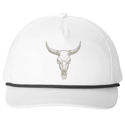 Cow Cow Vintage Western Cow Skull Graphic 1 Snapback Five-Panel Rope Hat