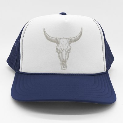 Cow Cow Vintage Western Cow Skull Graphic 1 Trucker Hat