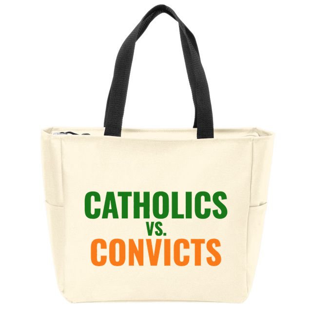 Classic Catholics Vs Convicts 1988 Zip Tote Bag