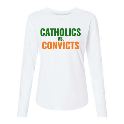 Classic Catholics Vs Convicts 1988 Womens Cotton Relaxed Long Sleeve T-Shirt