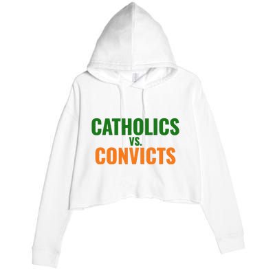 Classic Catholics Vs Convicts 1988 Crop Fleece Hoodie