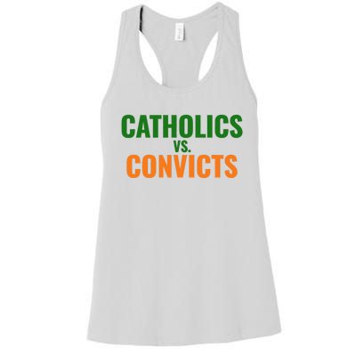 Classic Catholics Vs Convicts 1988 Women's Racerback Tank