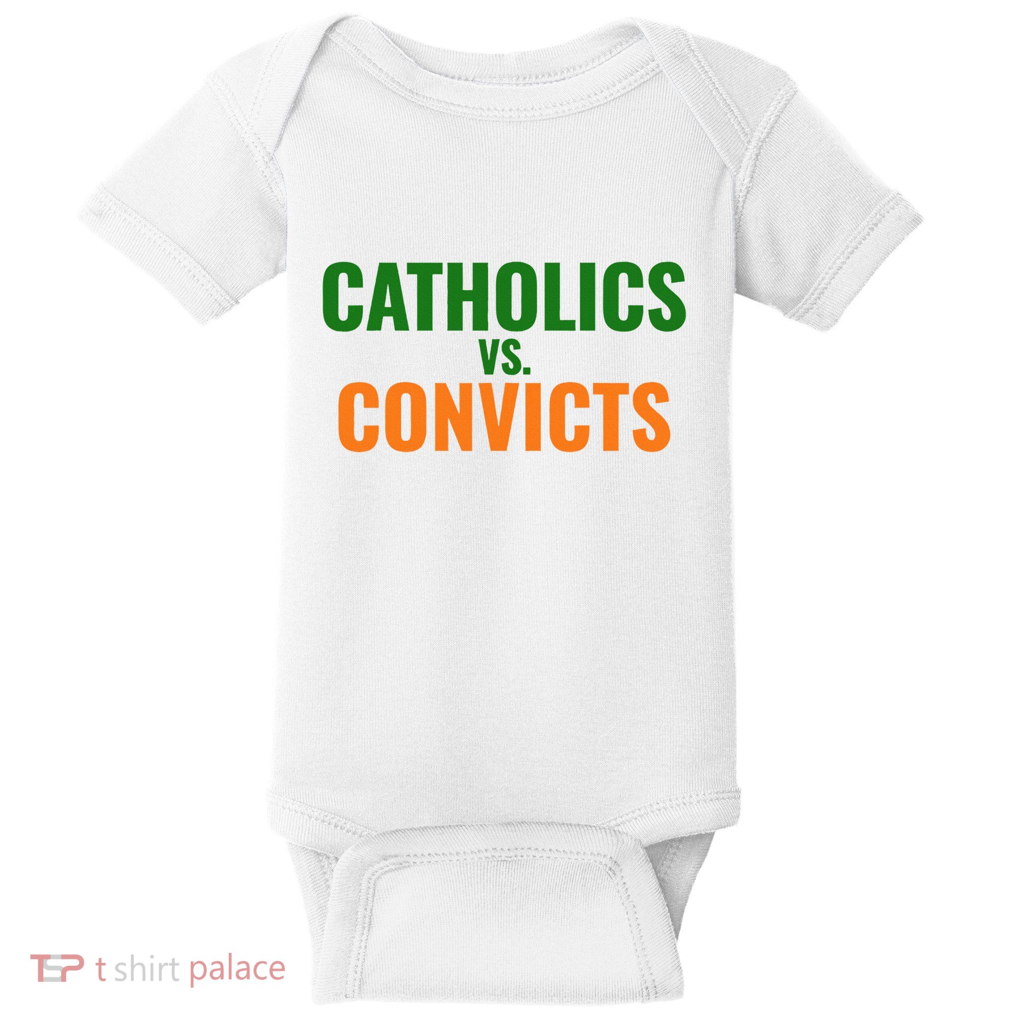 Classic Catholics Vs Convicts 1988 Baby Bodysuit
