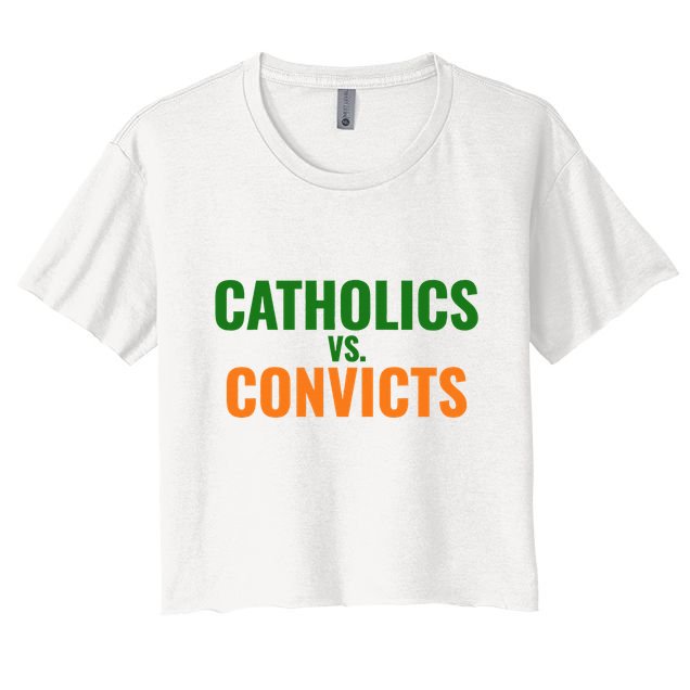 Classic Catholics Vs Convicts 1988 Crop Top