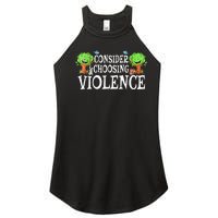 Consider Choosing Violence Cute Woodland Women’s Perfect Tri Rocker Tank