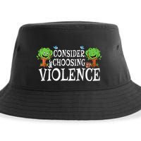 Consider Choosing Violence Funny Premium Sustainable Bucket Hat