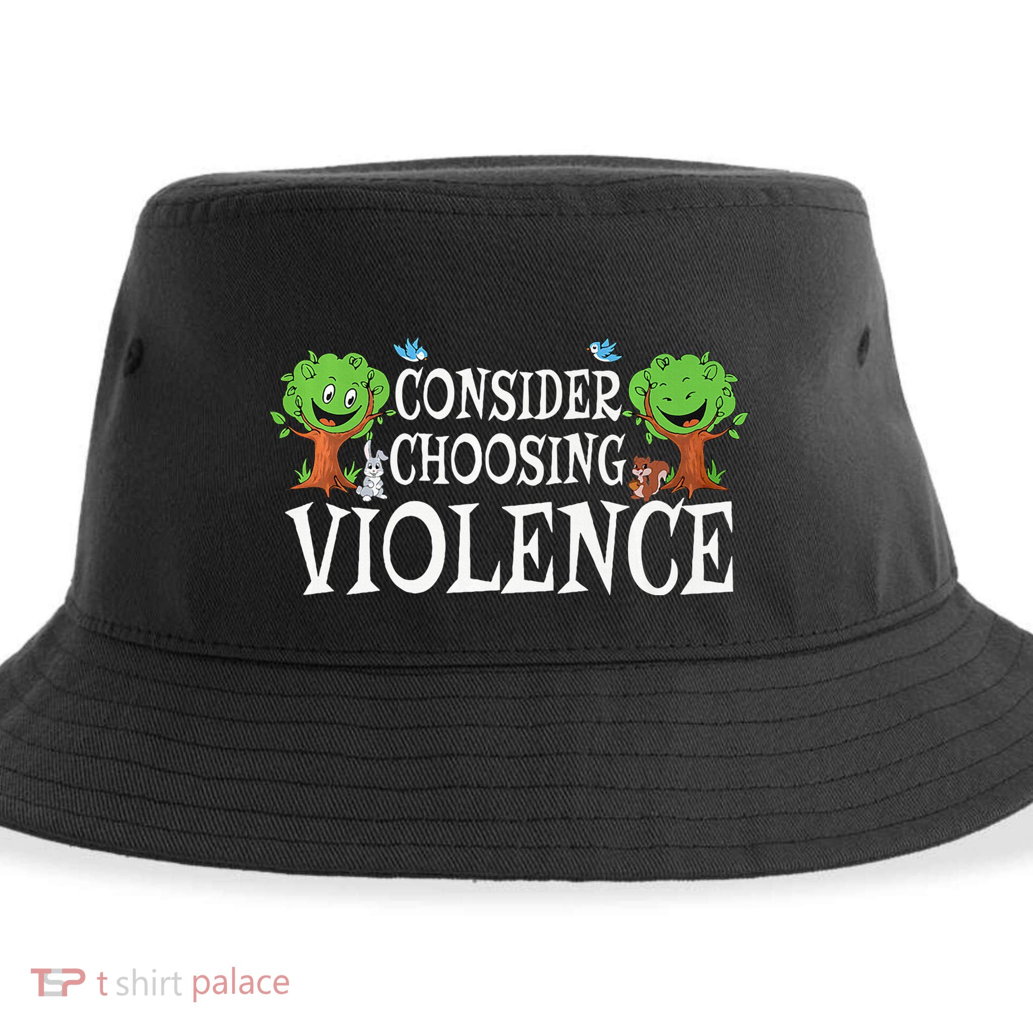 Consider Choosing Violence Funny Premium Sustainable Bucket Hat
