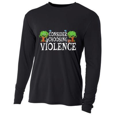 Consider Choosing Violence Funny Premium Cooling Performance Long Sleeve Crew