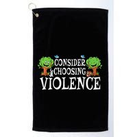 Consider Choosing Violence Funny Premium Golf Towel