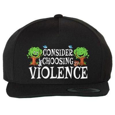 Consider Choosing Violence Funny Premium Wool Snapback Cap