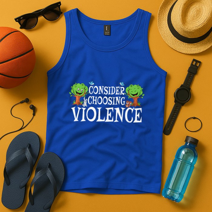 Consider Choosing Violence Funny Premium Tank Top