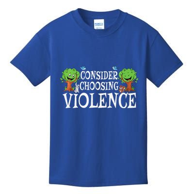 Consider Choosing Violence Funny Premium Kids T-Shirt