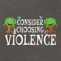 Consider Choosing Violence Funny Premium Cotton Canvas Backpack