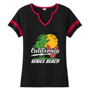 California City Venice Beach Surfing Ladies Halftime Notch Neck Tee