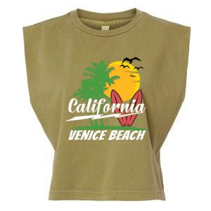 California City Venice Beach Surfing Garment-Dyed Women's Muscle Tee