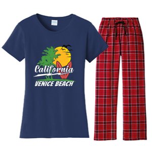 California City Venice Beach Surfing Women's Flannel Pajama Set