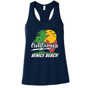 California City Venice Beach Surfing Women's Racerback Tank