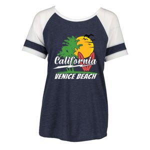 California City Venice Beach Surfing Enza Ladies Jersey Colorblock Tee