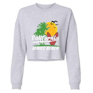 California City Venice Beach Surfing Cropped Pullover Crew