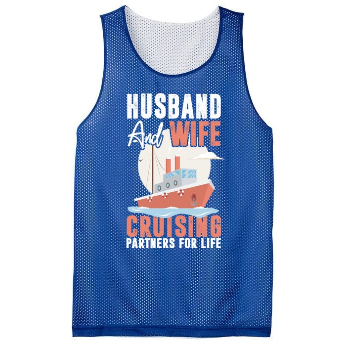 Cruising Cruise Vacation Husband Wife Couple Great Gift Mesh Reversible Basketball Jersey Tank