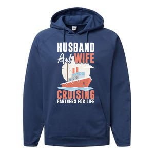 Cruising Cruise Vacation Husband Wife Couple Great Gift Performance Fleece Hoodie