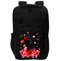Cute Cat Valentine Hearts Happy ValentineS Day Impact Tech Backpack