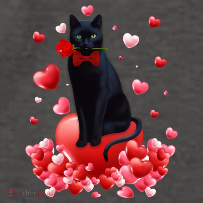 Cute Cat Valentine Hearts Happy ValentineS Day Vector Backpack