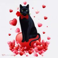 Cute Cat Valentine Hearts Happy ValentineS Day Sustainable Bucket Hat