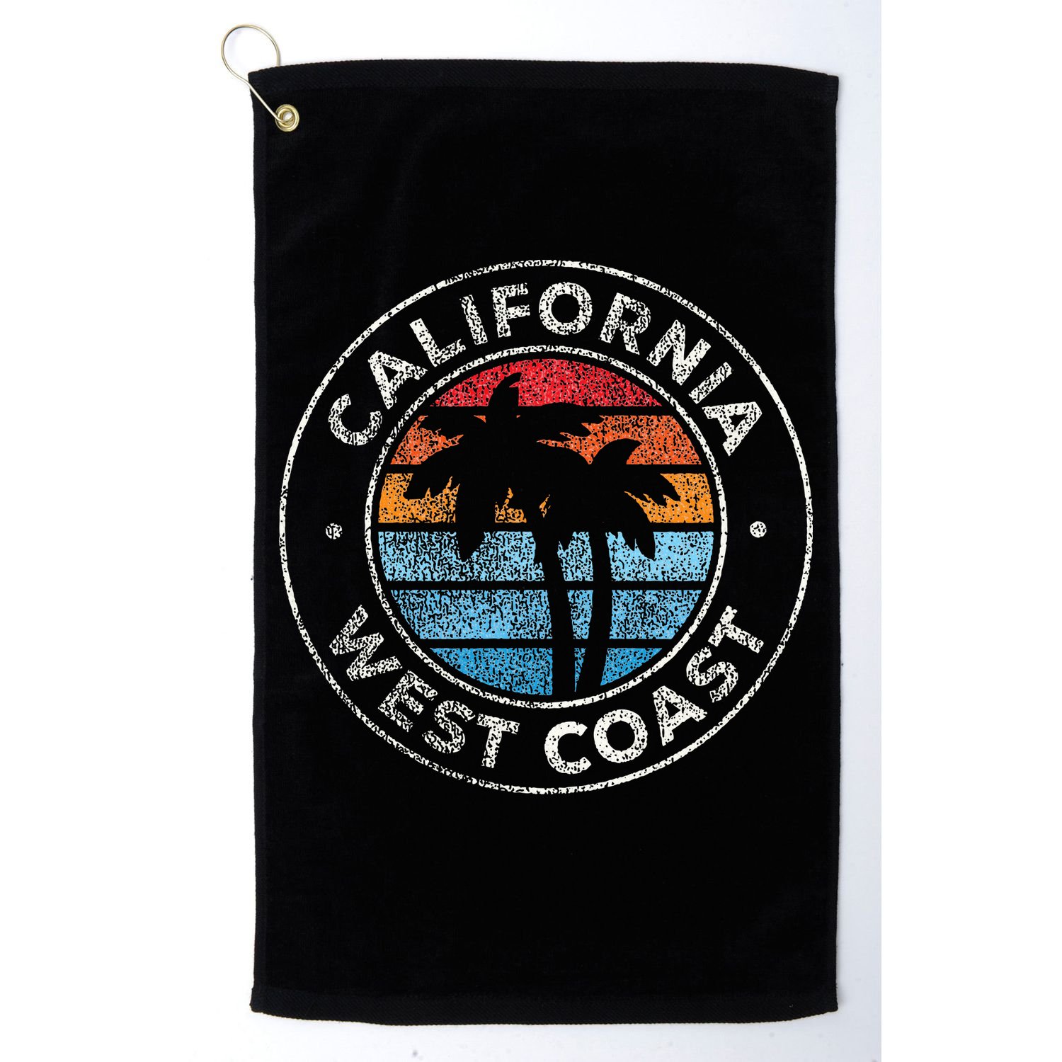 California CA Vintage Graphic Retro 70s Golf Towel