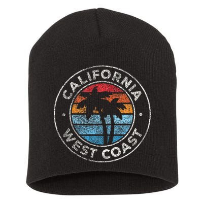 California CA Vintage Graphic Retro 70s Short Acrylic Beanie