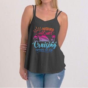 Cruising Cruise Vacation Husband Wife Couple Women's Strappy Tank