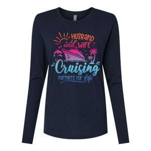 Cruising Cruise Vacation Husband Wife Couple Womens Cotton Relaxed Long Sleeve T-Shirt