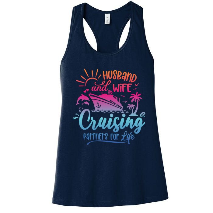 Cruising Cruise Vacation Husband Wife Couple Women's Racerback Tank