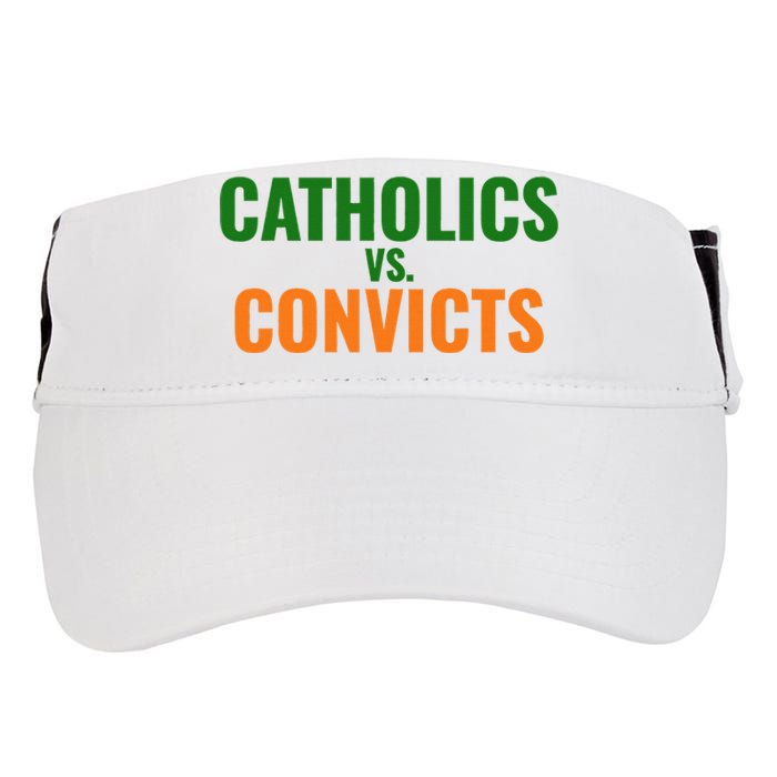 Classic Catholics Vs Convicts 1988 Adult Drive Performance Visor