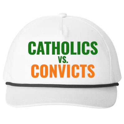 Classic Catholics Vs Convicts 1988 Snapback Five-Panel Rope Hat